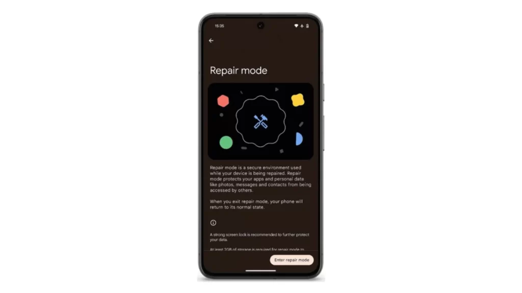 Google Pixel Repair Mode
